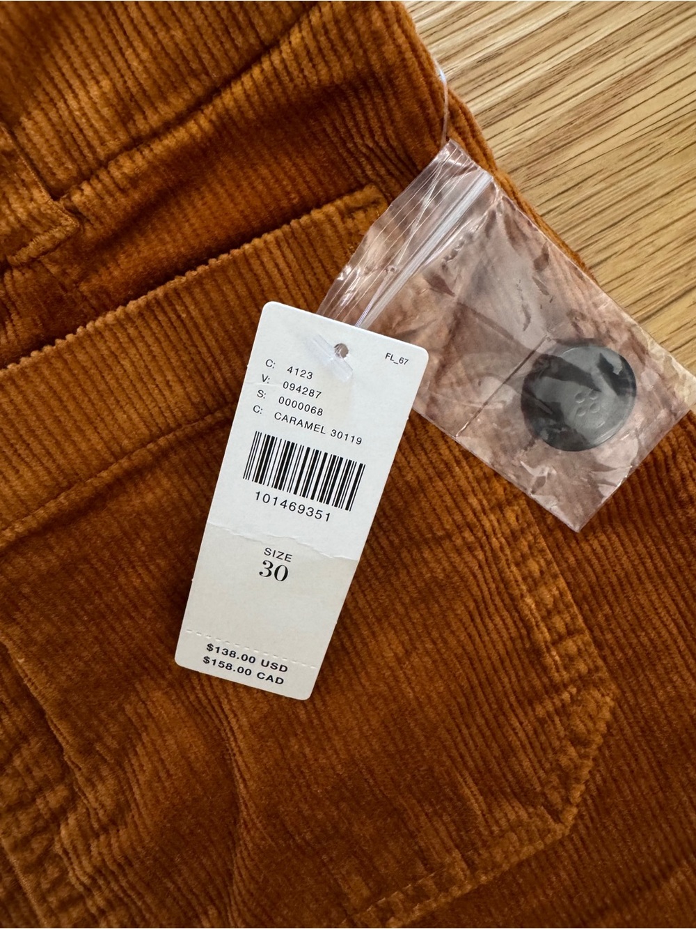 Anthropologie Maeve The Colette Cropped Wide-Leg Corduroy size 30 - Picture 2 of 10